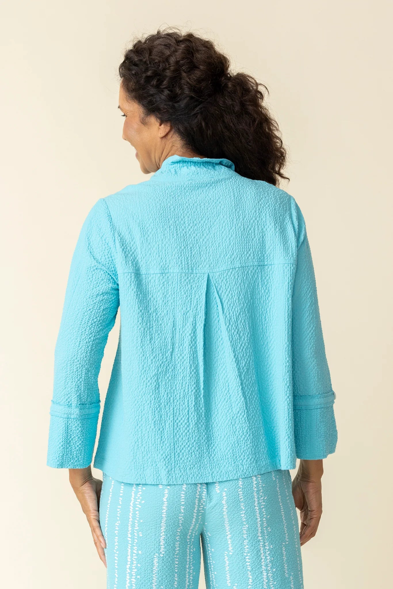 Ruched Collar Swing Jacket by Habitat