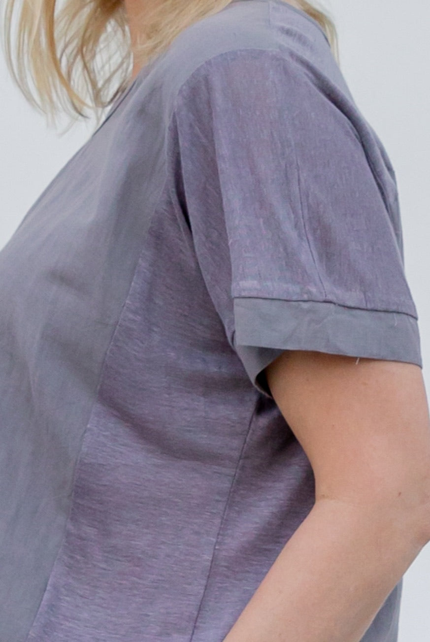 Sorrento Tee in Raw Linen & Cotton by KVL Limited Edition Collection