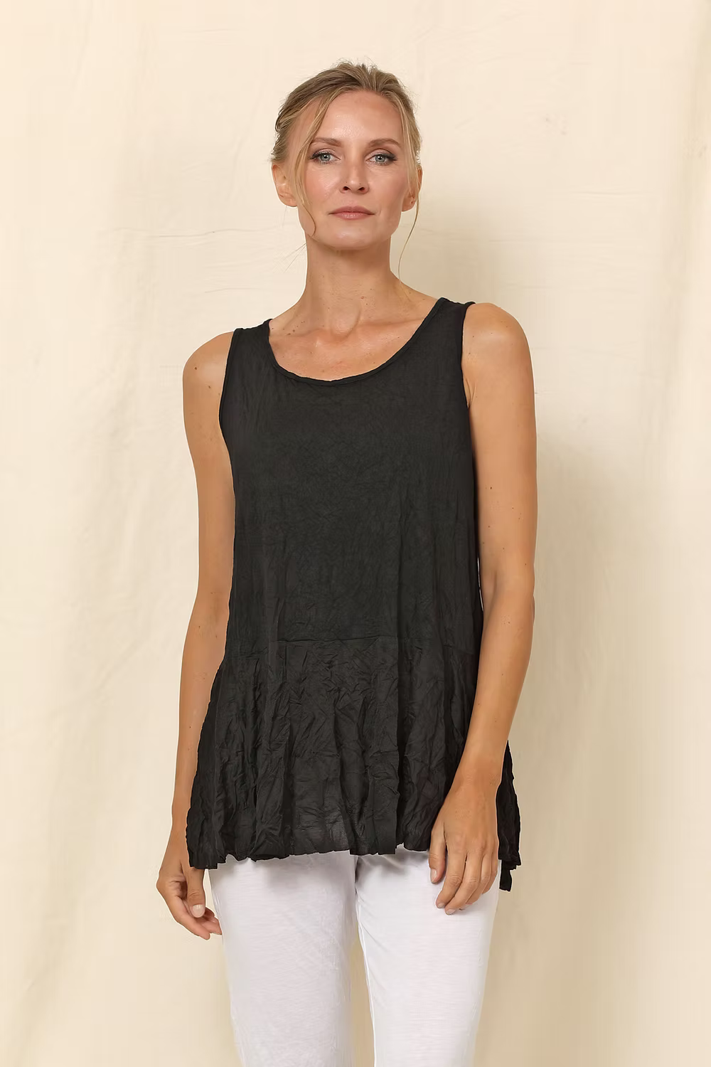 Layering Tank in Crinkle Jersey by Chalet et Ceci