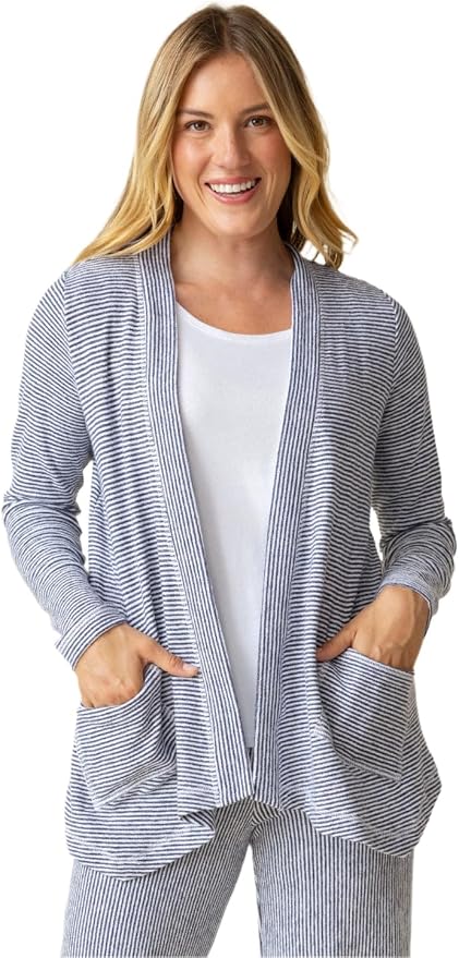 Sailor Striped Open Front Cardigan by Habitat