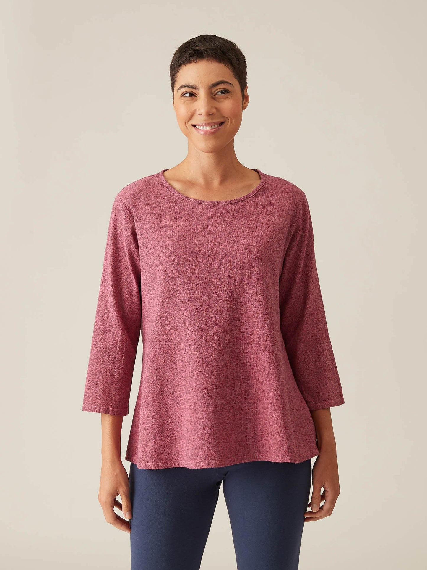 Cut Loose Linen Cross Hatch 4197671 at Victoria Susan Wearable Art. Aline Shirt