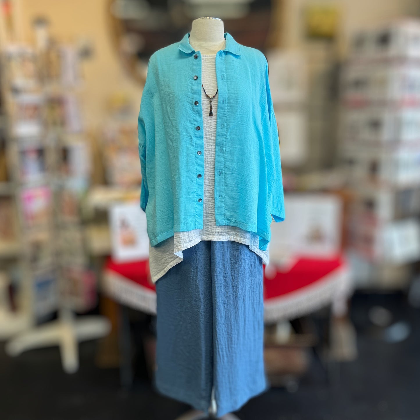 Generously Sized. Made in the USA.  Victoria Susan Wearable Art is a Ladies Clothing Boutique in downtown Camden SC.  Clothing for Women.  Clothes for Petites. Clothes for Plus Sizes. 