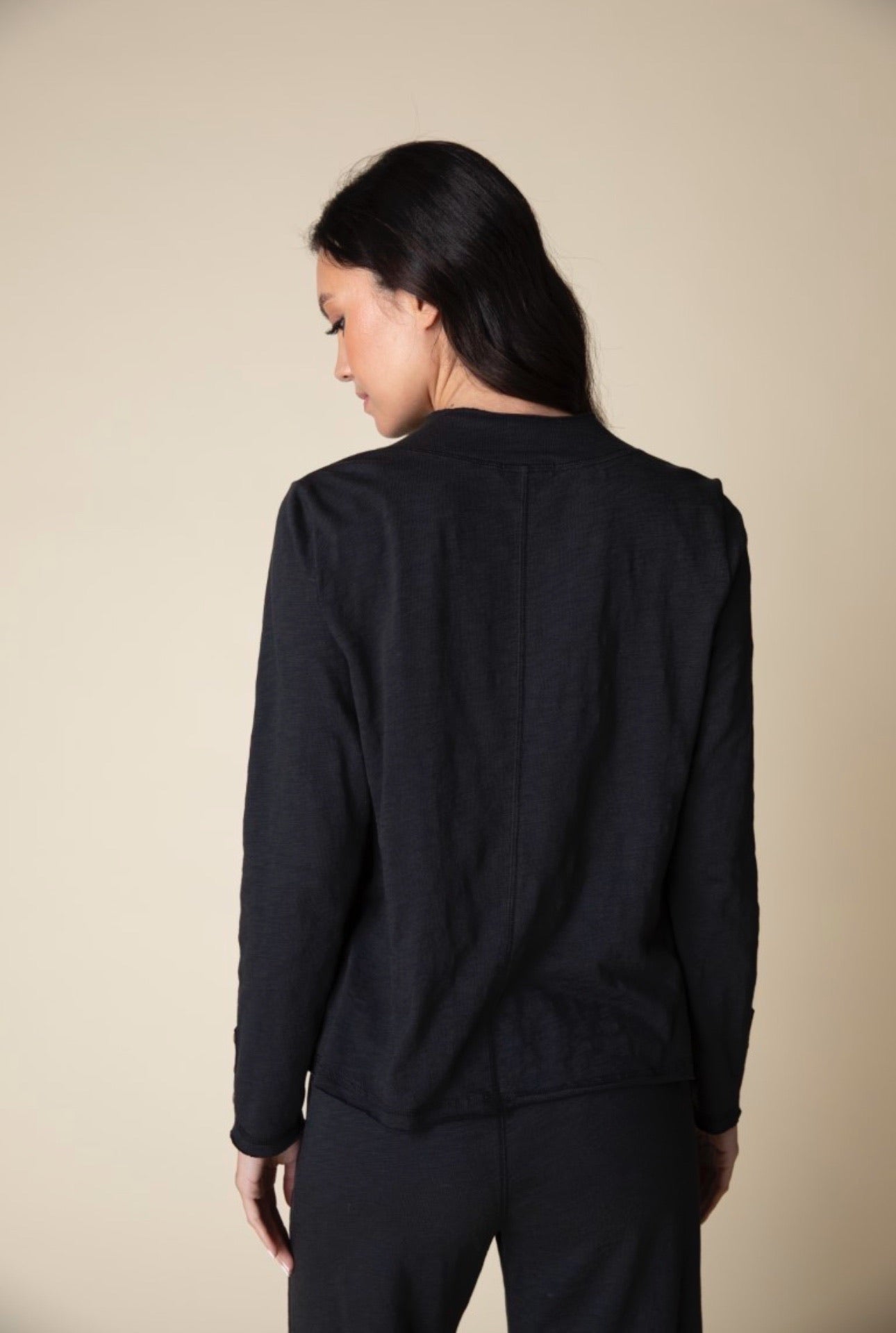 Pebble Rolled Edge Cardigan in Peruvian Cotton by Habitat