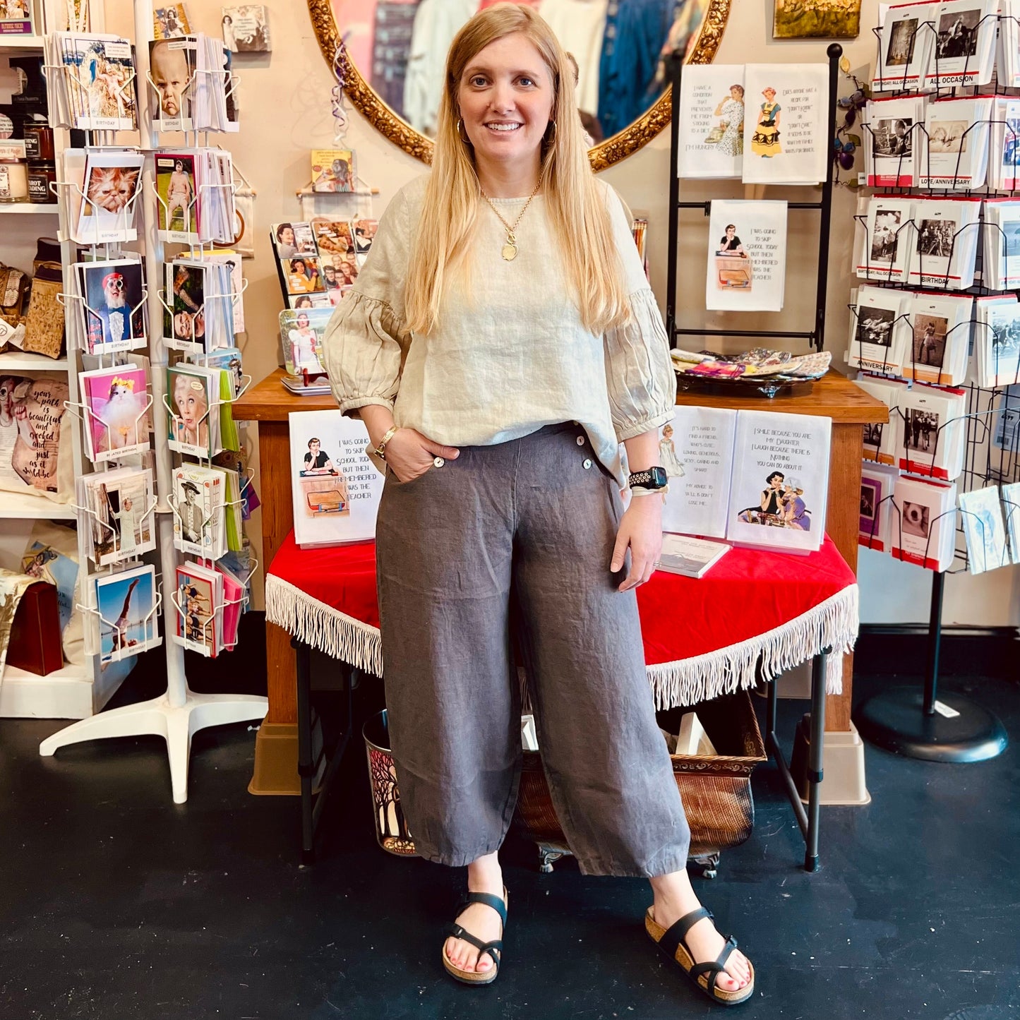 Genie Pant in Light Linen by Bryn Walker
