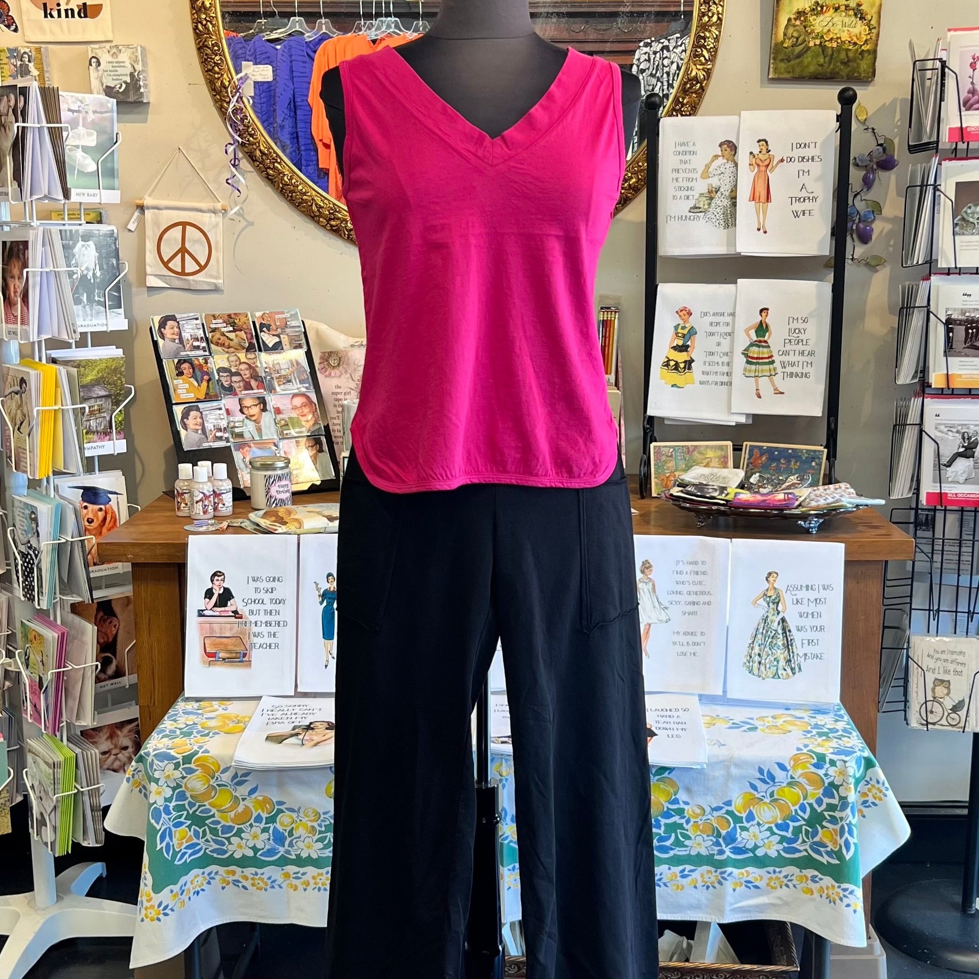Cabana Tank by Prairie Cotton. Great Tank for Layering at Victoria Susan Wearable Art.  