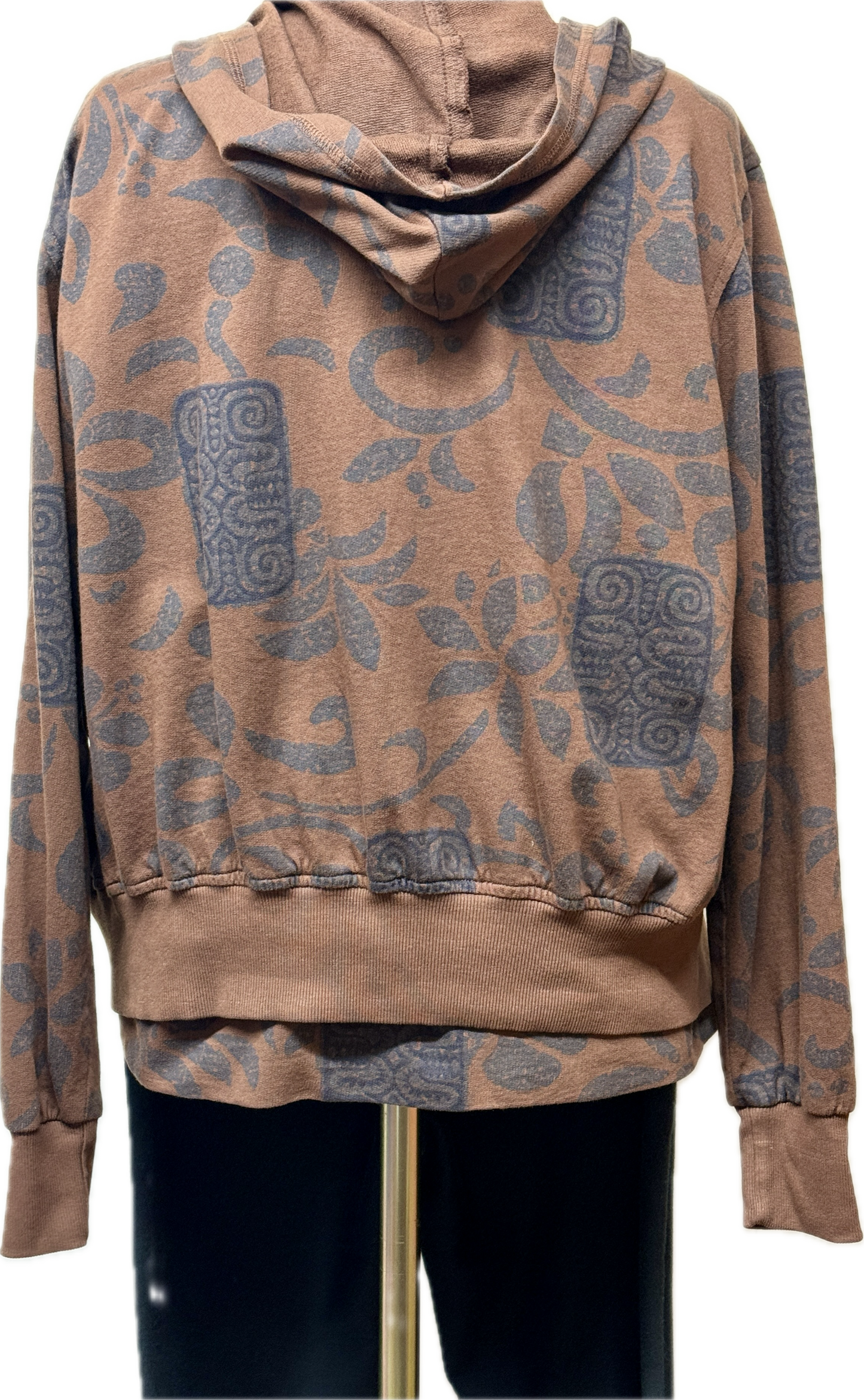 Zip Front Hoodie Jacket in Coffee by Color Me Cotton
