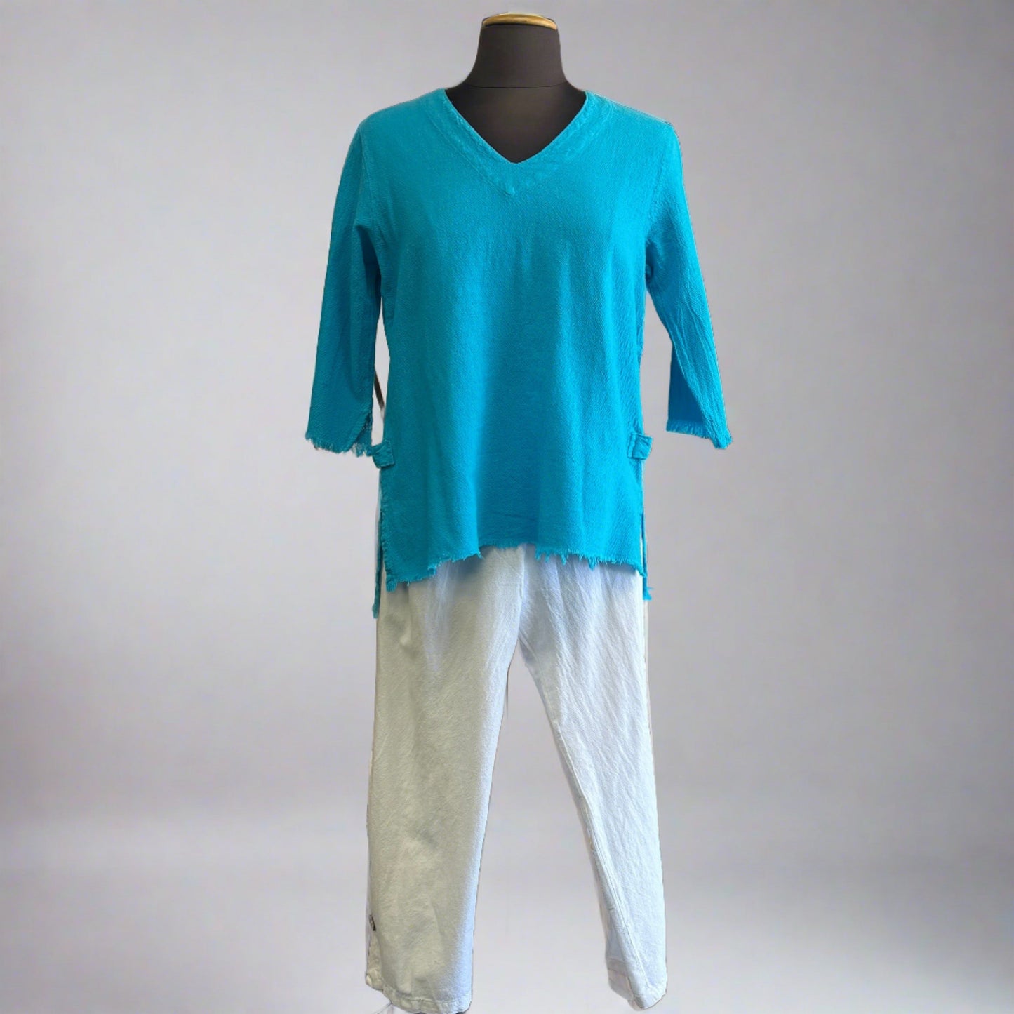 Sea Breeze of California at Victoria Susan Wearable Art.  Cool cotton gauze for warm weather. 