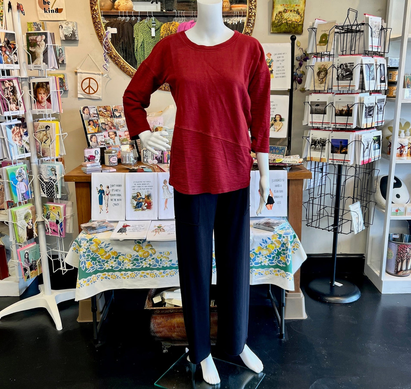 Scoop Neck Top in Slub Cotton by Prairie Cotton