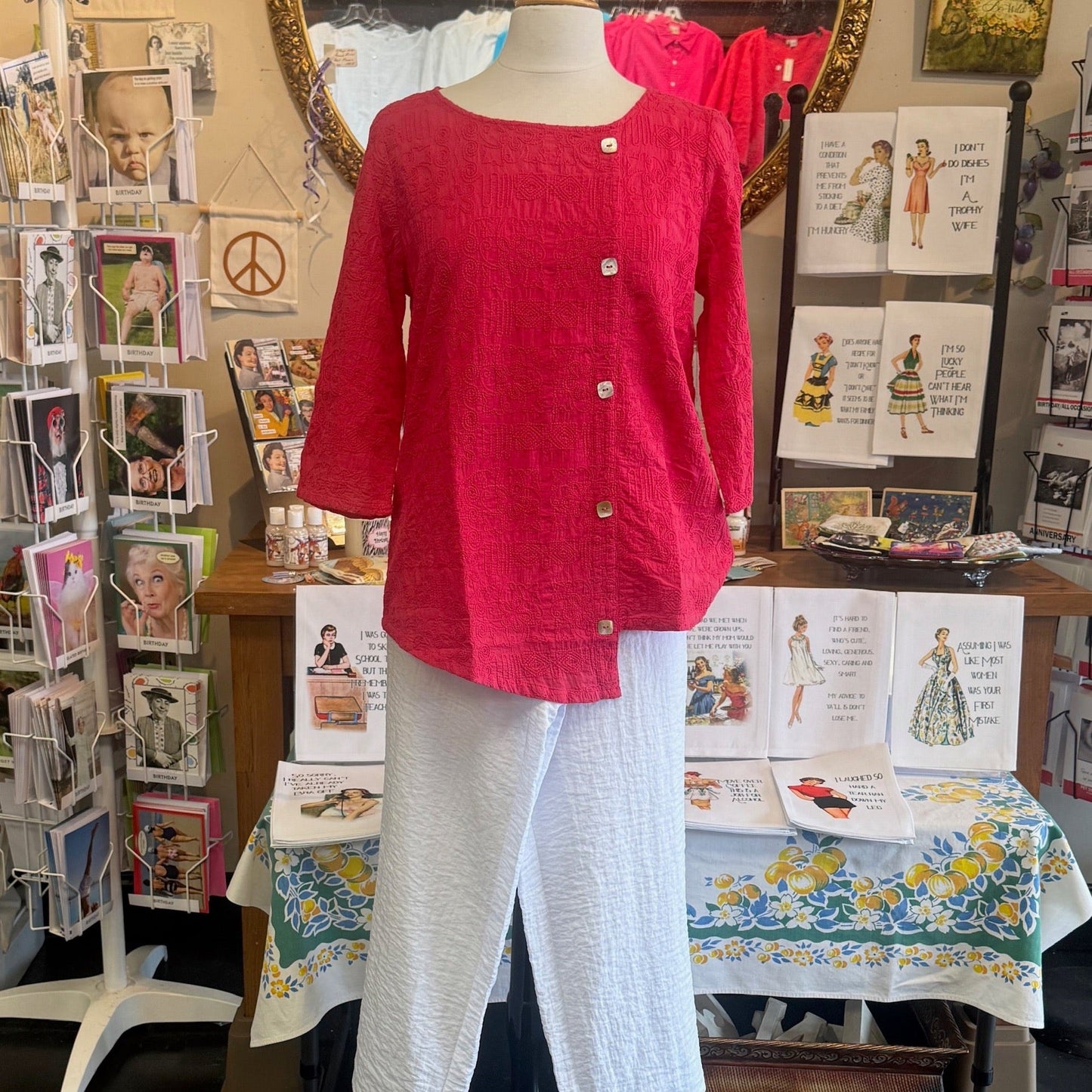 Victoria Susan Wearable Art is a locally owned clothing boutique for women.