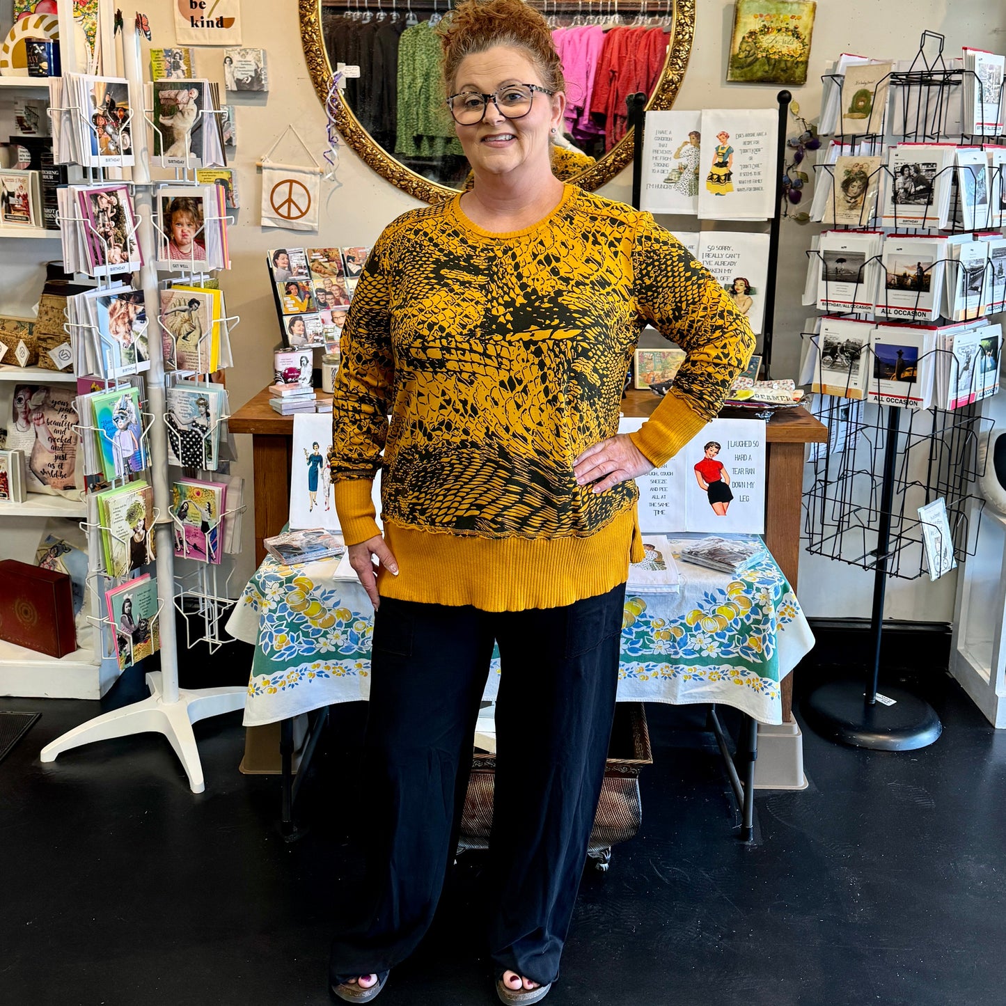 Split Tunic in Vertigo Print by Prairie Cotton