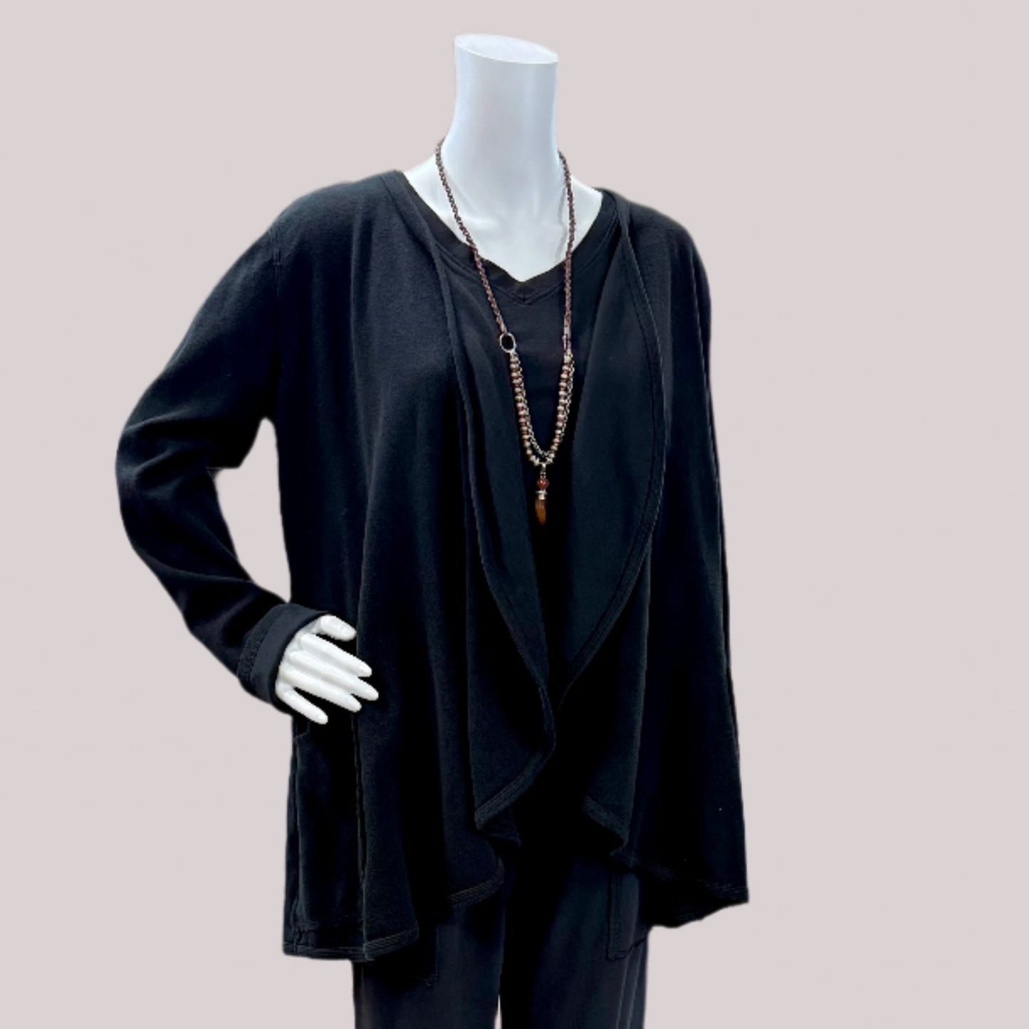 Drape Cardigan Tunic in Cotton Berber by Prairie Cotton