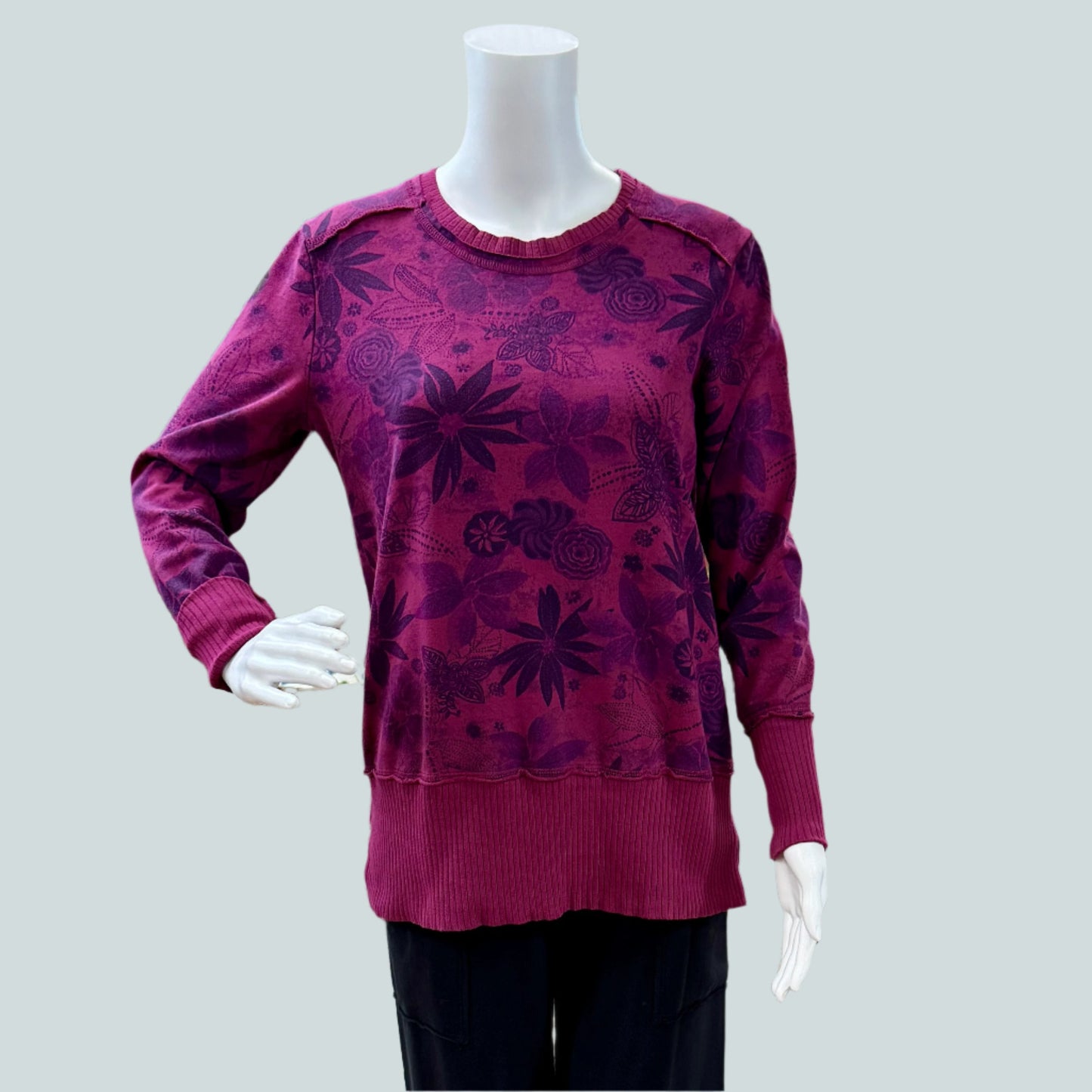 Split tunic Sweater by prairie cotton at Victoria Susan wearable art