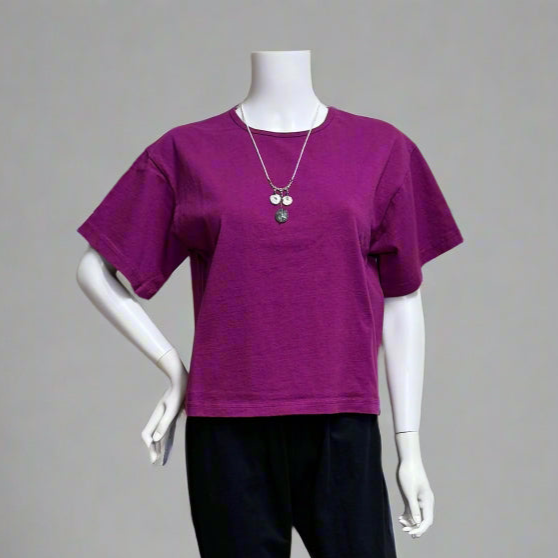 Crop Crew Short Sleeve Tee in Cotton by Pacificotton