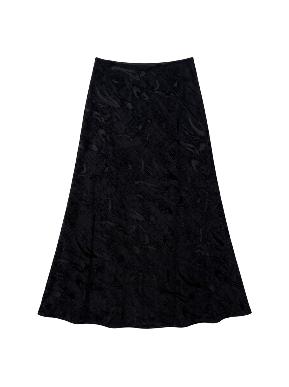 Long Bias Skirt in Fiore Nero Chenille Jacuard by Bryn Walker