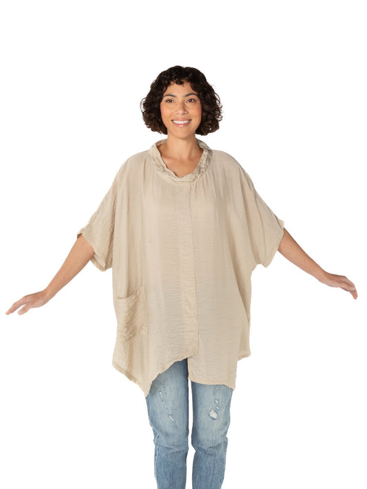 One Sized Pocket Cowl in Rayon Parachute by Cut-Loose