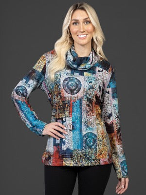Cowl Neck Top by Variations V2889