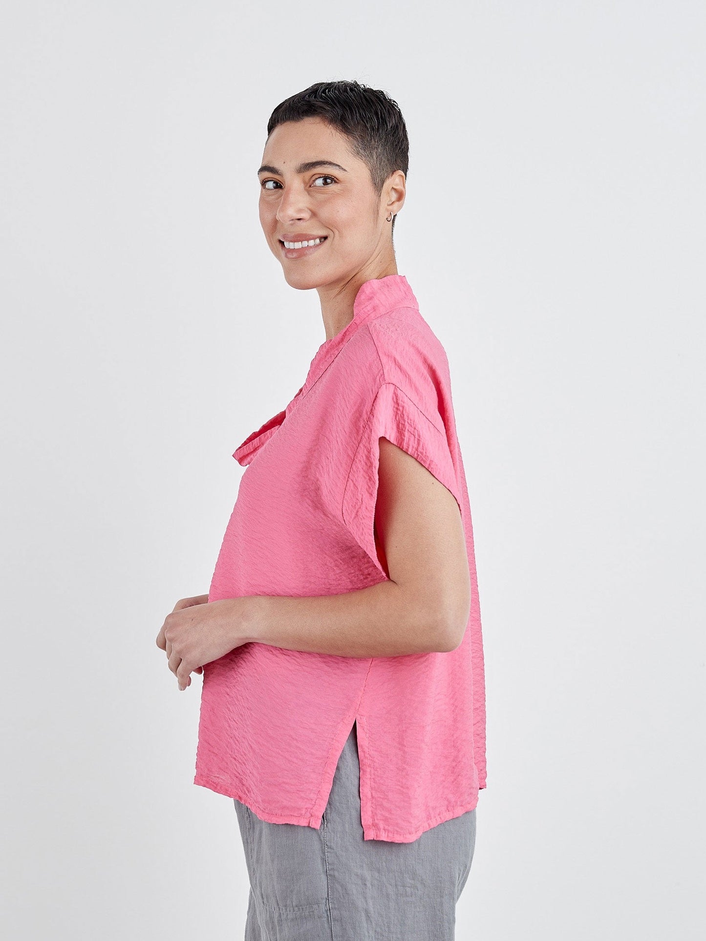 Short Sleeve Cowl in Parachute by Cut-Loose
