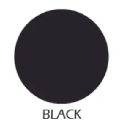 Solid black circle with the word 'BLACK' below it on a white background