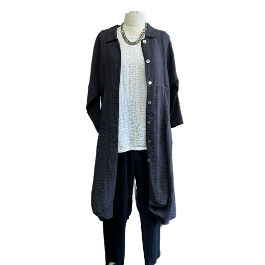 Eleven Stitch Duster Victoria Susan Wearable Art,.  Women's Clothing Store.  Ladies Boutique.  Jacket for Travel. 