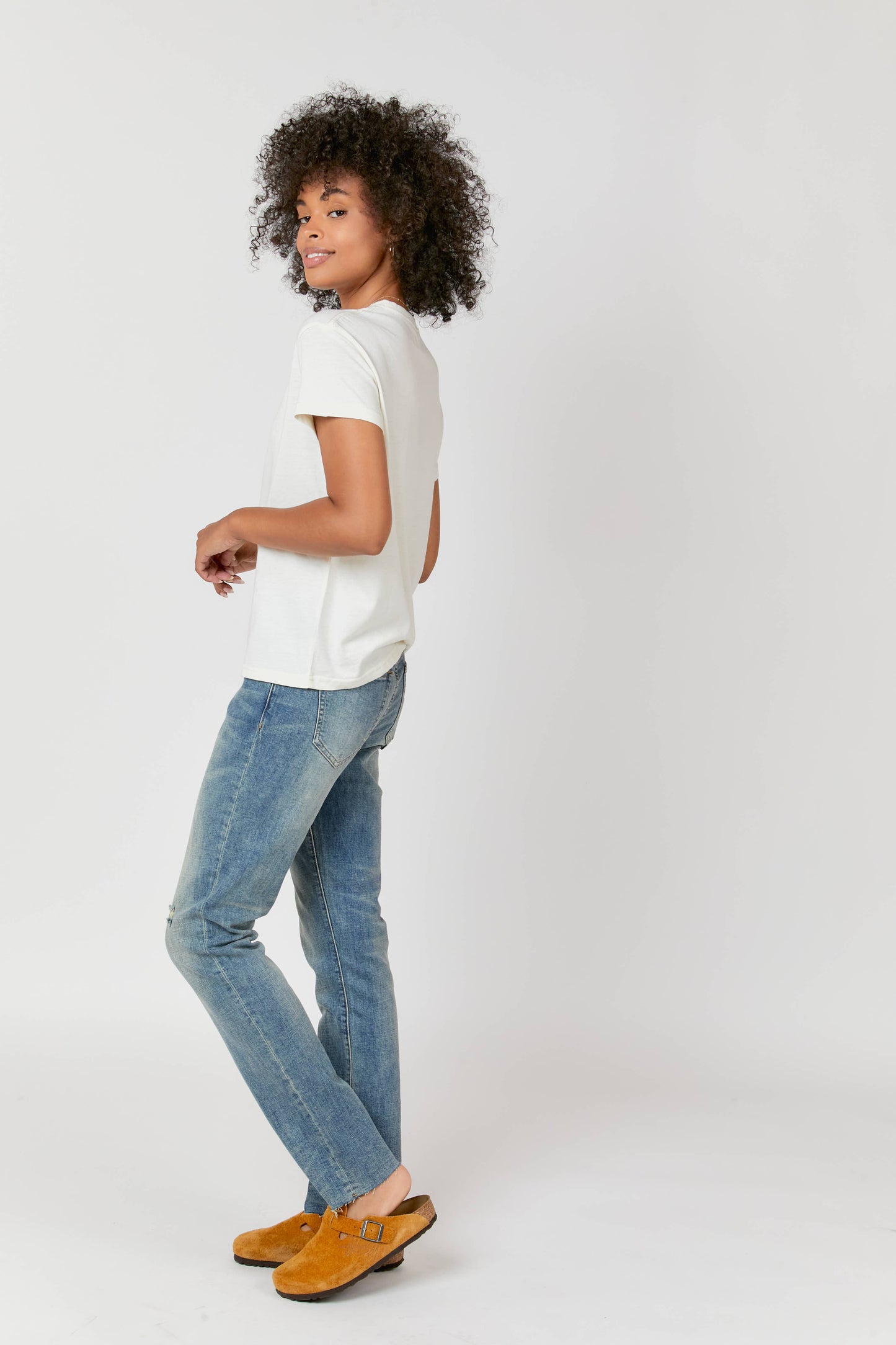 Crosby High Rise Relaxed Taper Denim Jean in Petite by Oliver Logan