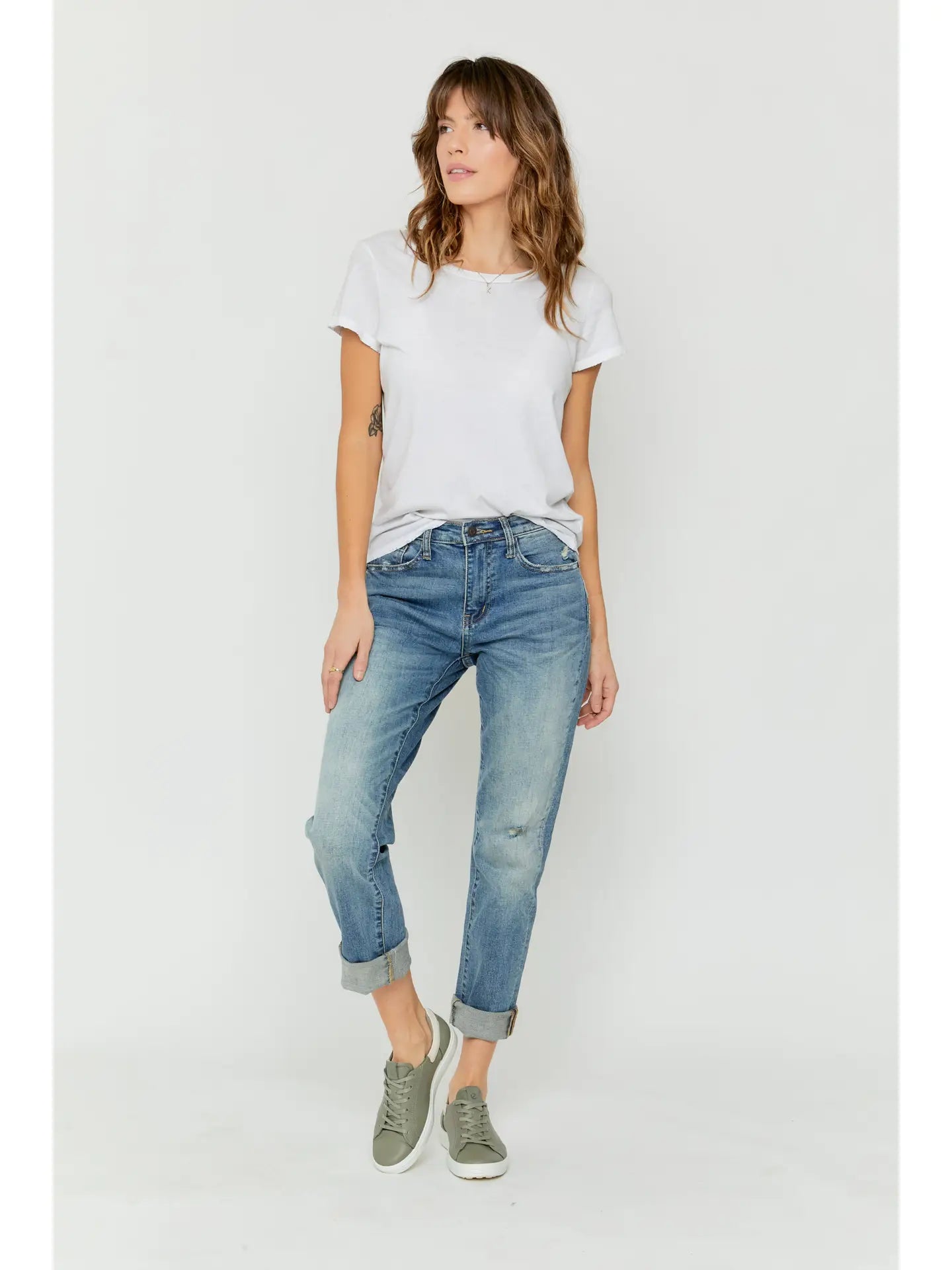 Crosby High Rise Relaxed Taper Denim Jean in Petite by Oliver Logan