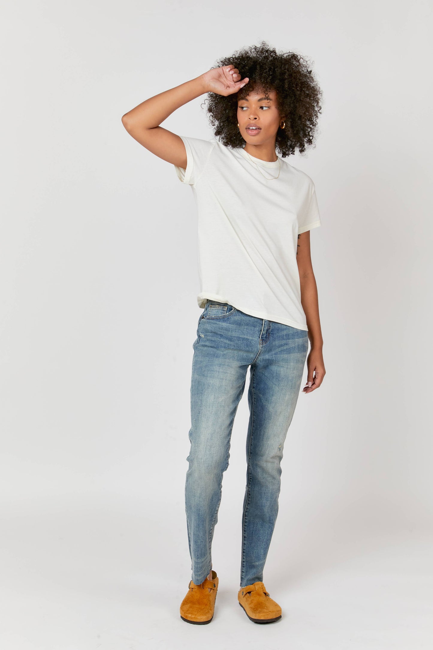 Crosby High Rise Relaxed Taper Denim Jean in Petite by Oliver Logan