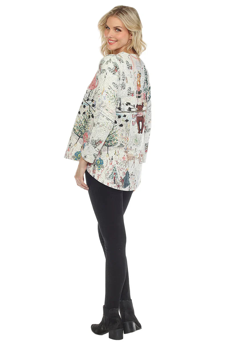 Holiday Joy Textured Top by Inoah USA - CLOSEOUT