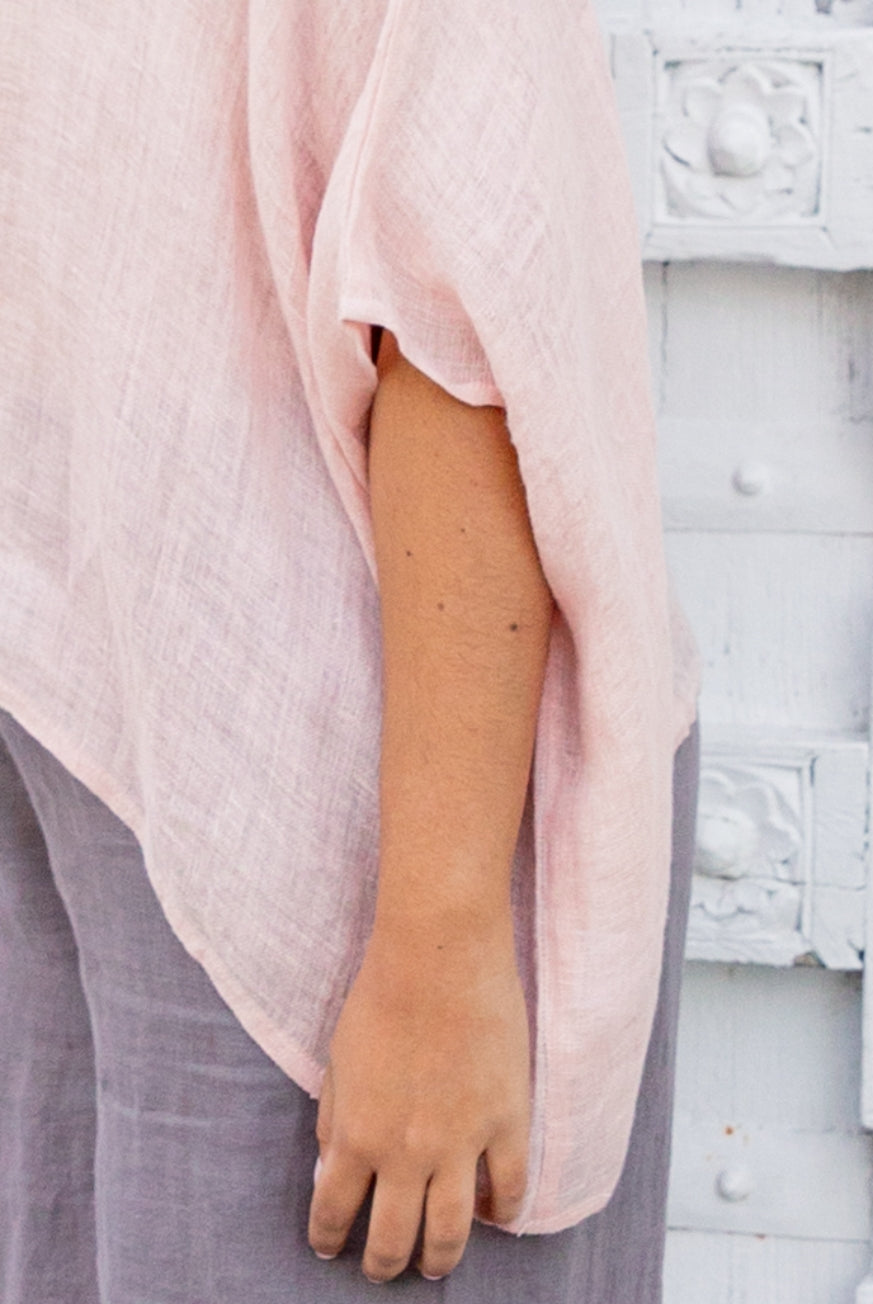 Venice O/S Top in Raw Linen by KVL Limited Edition Collection