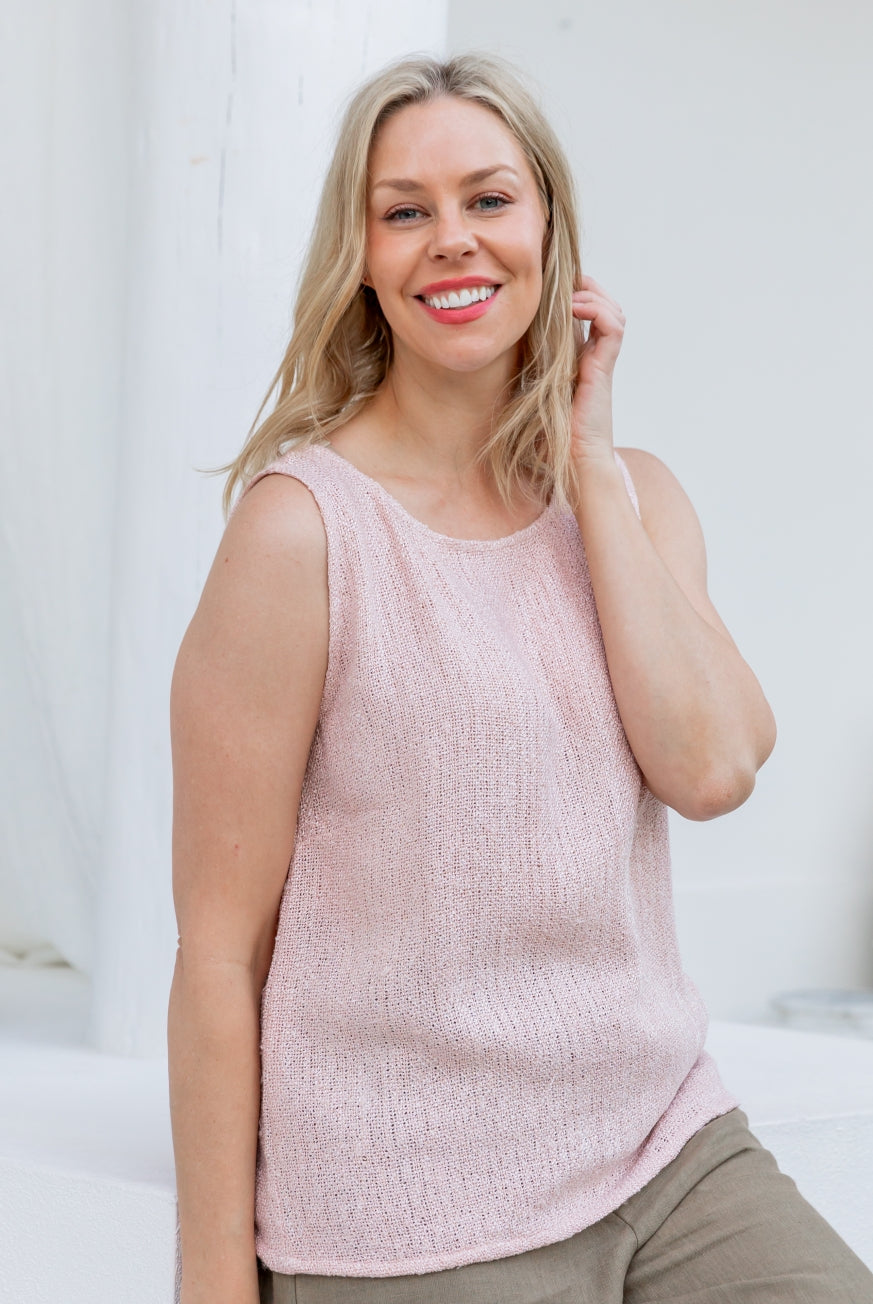 CATANIA TANK TOP in Raw Cotton by KVL Limited Edition Collection at Victoria Susan Wearable Art