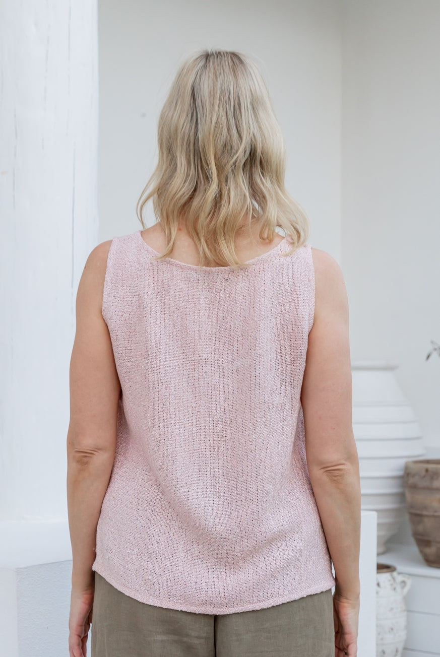 CATANIA TANK TOP in Raw Cotton by KVL Limited Edition Collection at Victoria Susan Wearable Art