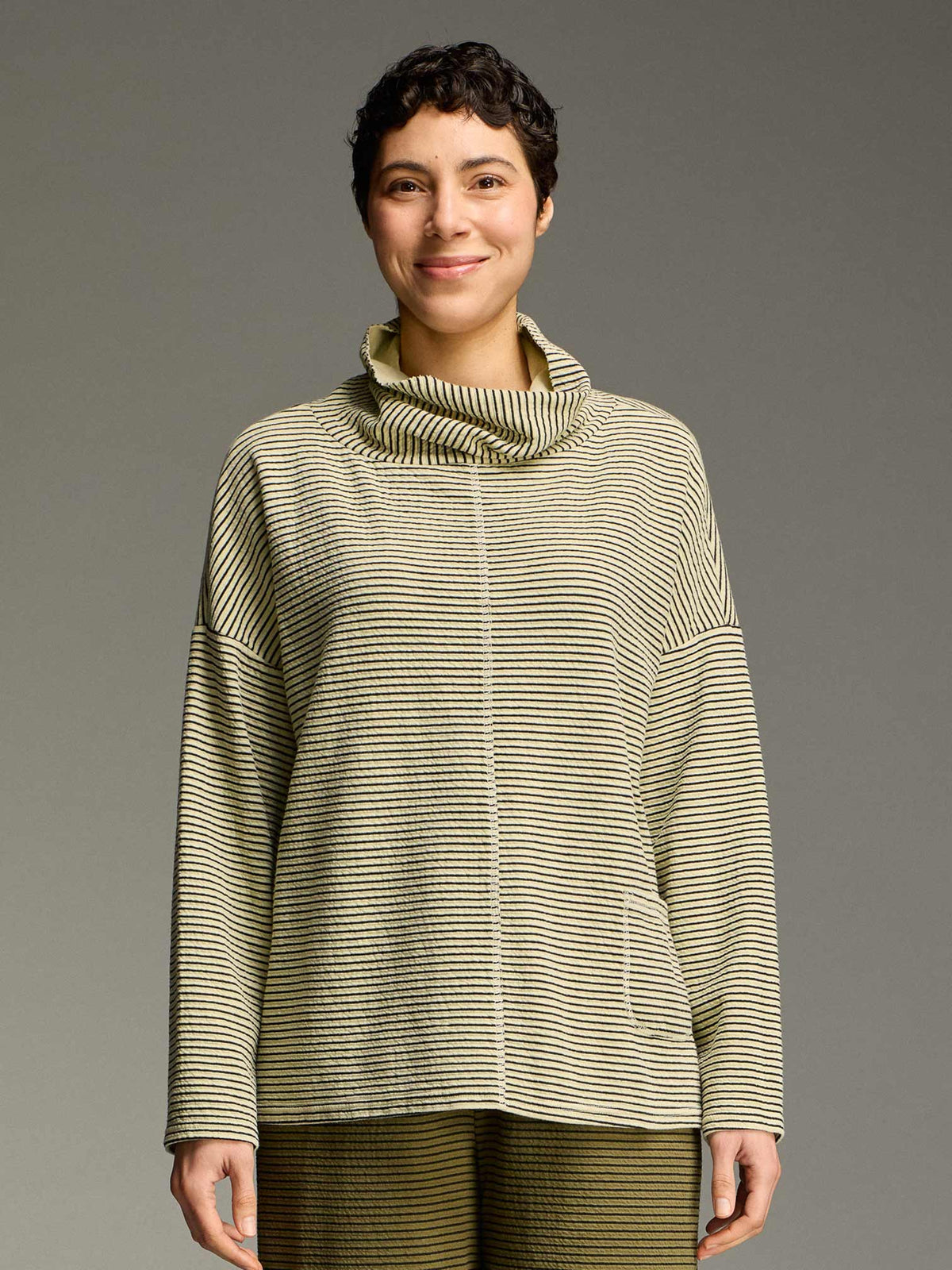Funnel Stripe Pullover by Cut-Loose