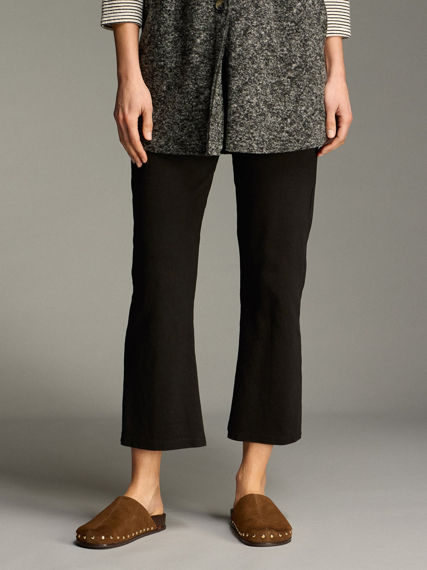 Kick Flare Crop in Ponti by Cut-Loose