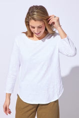 Hi Low Weekender Tunic Tee in Textured Cotton Slub by Escape by Habitat