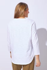 Hi Low Weekender Tunic Tee in Textured Cotton Slub by Escape by Habitat