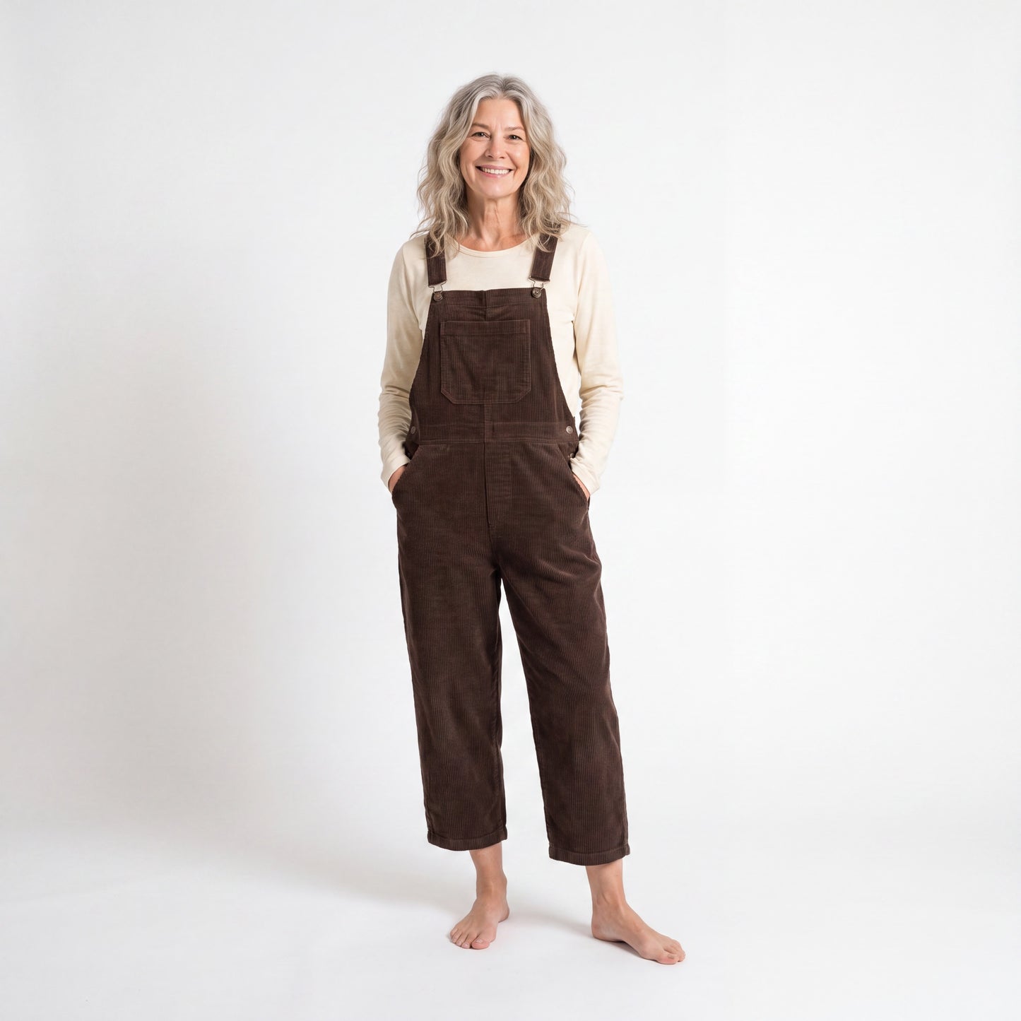 Pocket Jumpsuit in Cotton Corduroy by Kleen