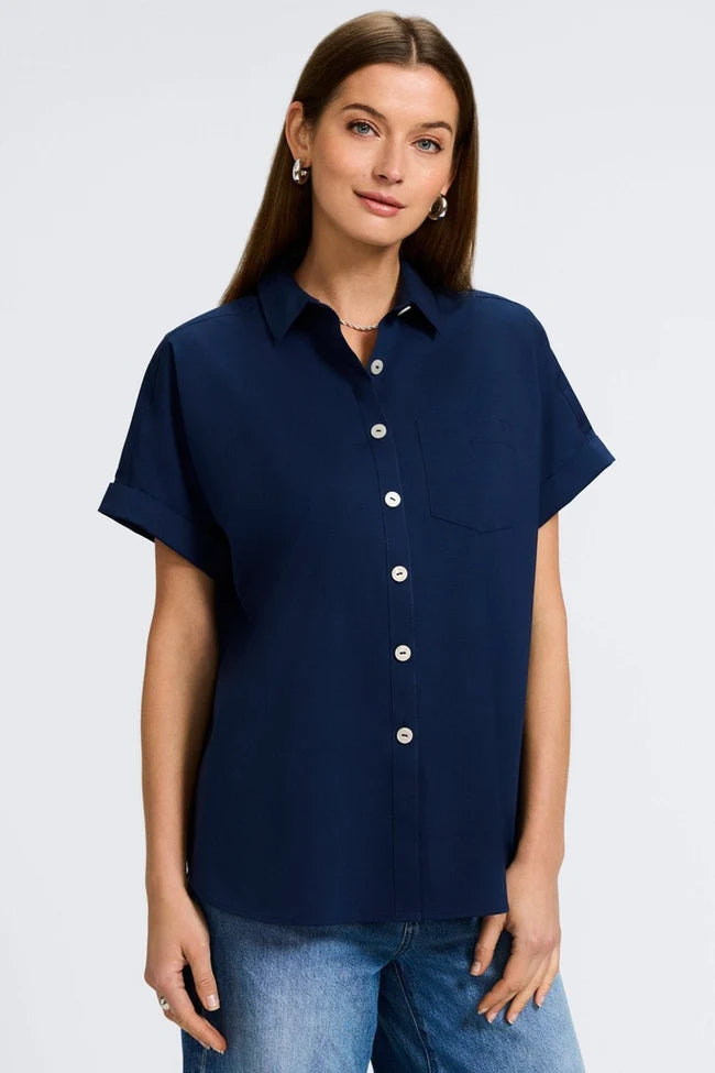 Abigail No Iron Stretch Short Sleeve Shirt