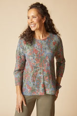 Super Soft Fleece Paisley Pullover Crew by Habitat