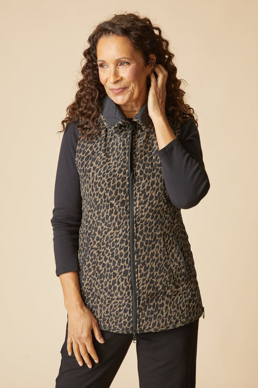 Reversible Print Quilt Puffer Vest By Habitat