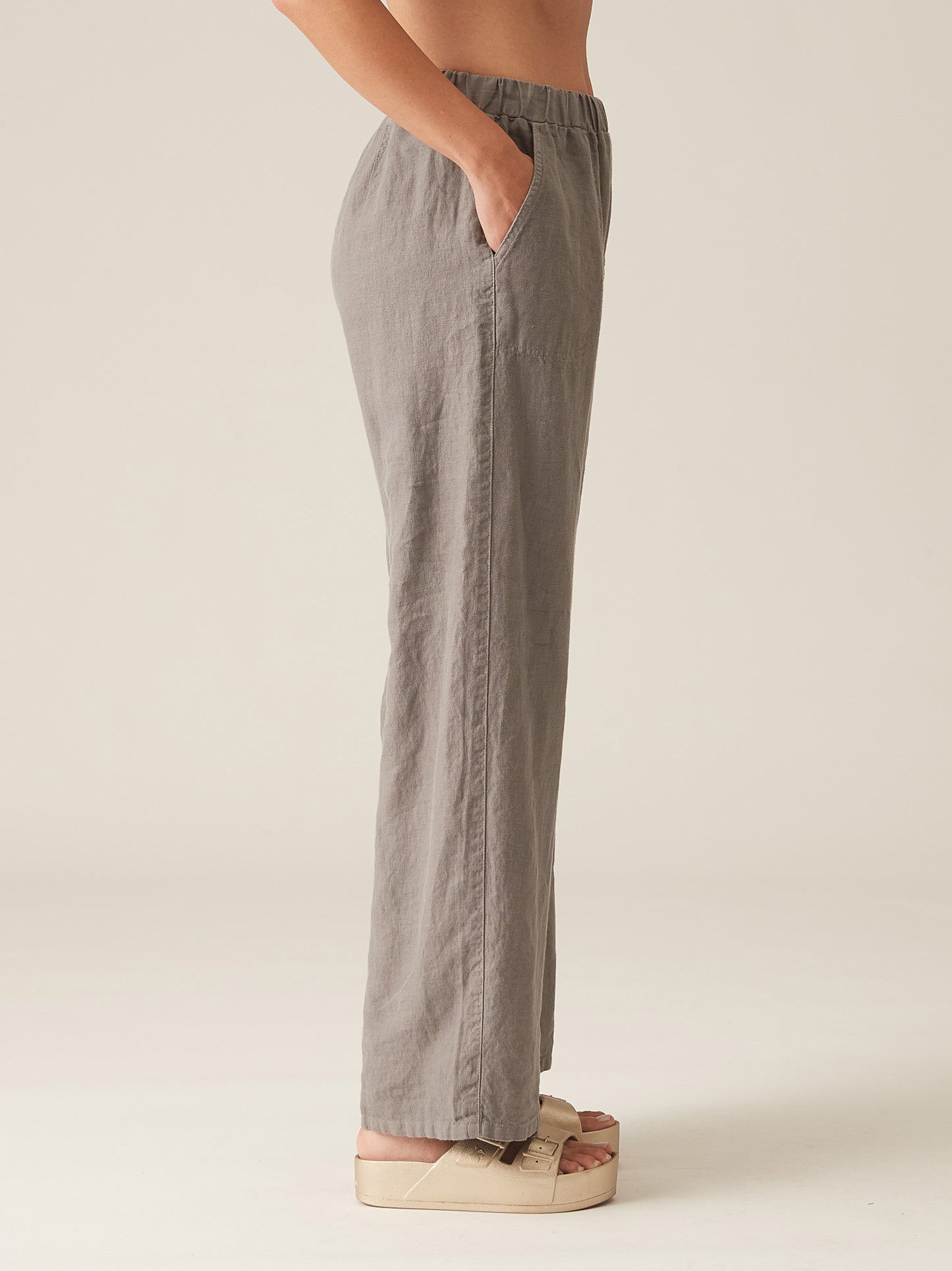 Easy Long Pant in Linen by Cut-Loose