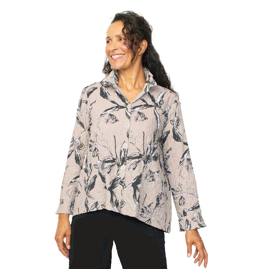 Floral Print Pucker Weave Jacket by Habitat