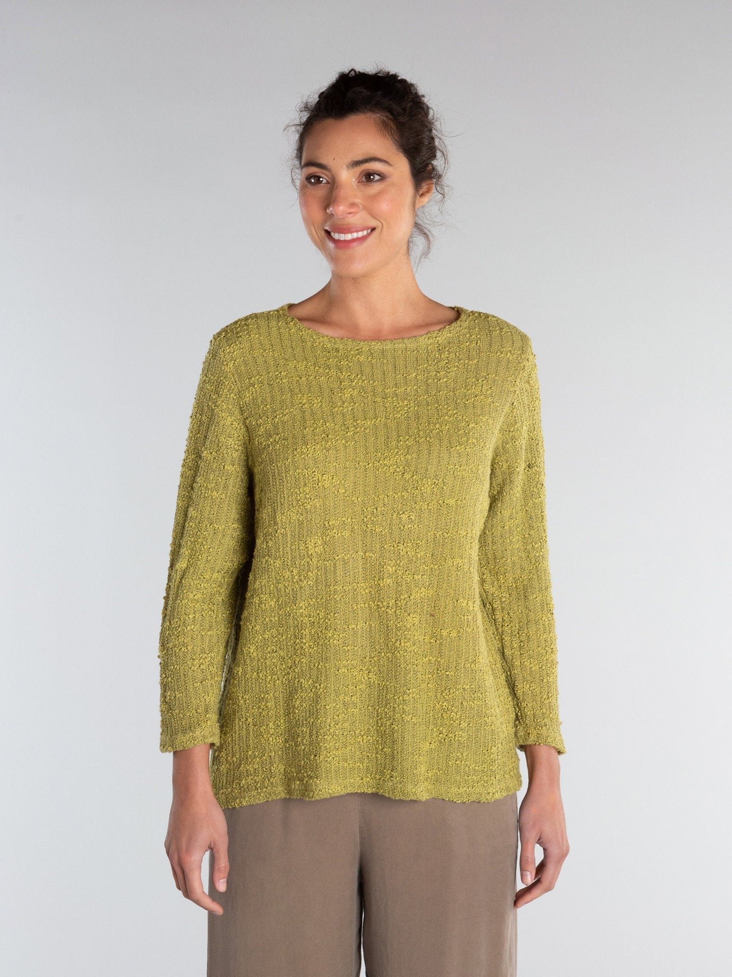 3/4 Sleeve Boatneck Sweater by Cut-Loose