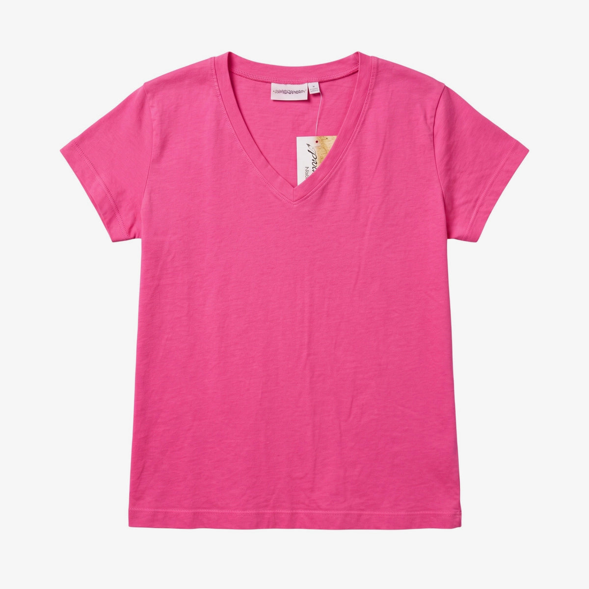 Short Sleeve V-Neck Tee in Jersey Soft Cotton by Prairie Cotton