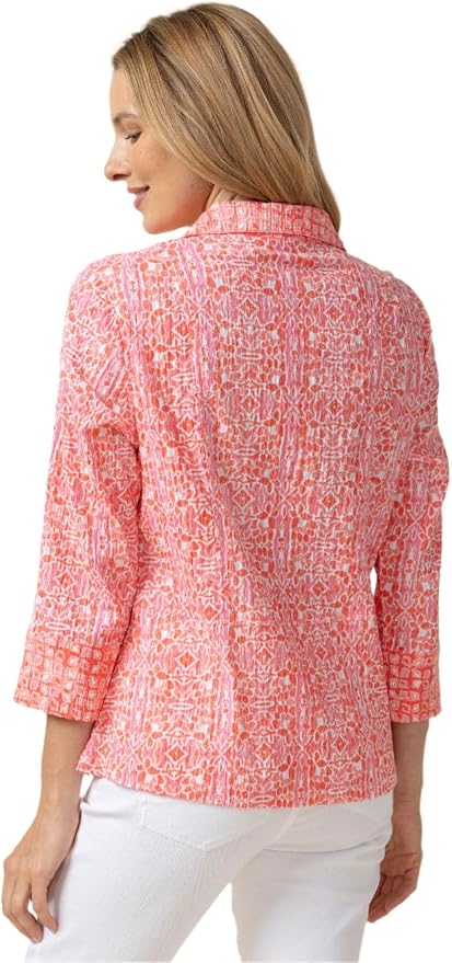 Mixed Print Crinkle Cotton Shacket by Habitat