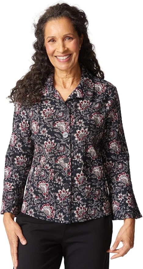 Floral Block Print Flounce Jacket by Habitat