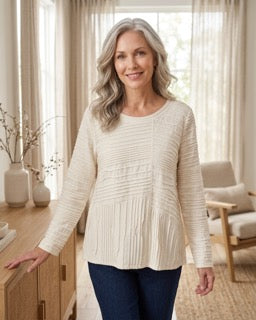Ripple Effect Seamed Tee in Cotton by Habitat