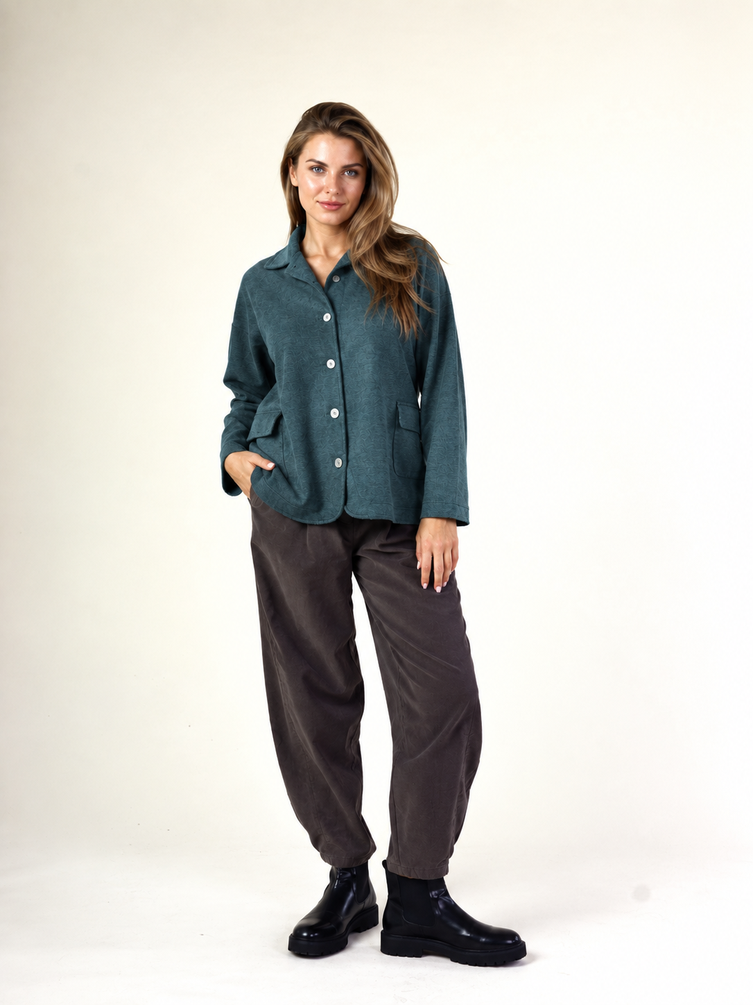 Blazer in Paper Cotton by Fenini