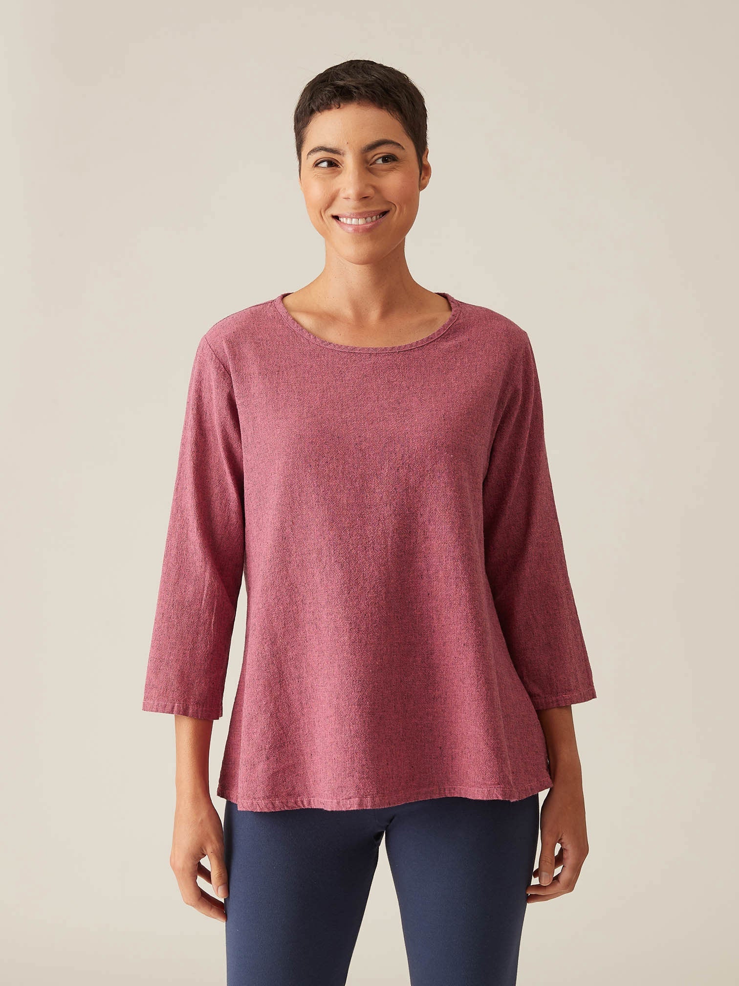 Cut Loose Linen Cross Hatch 4197671 at Victoria Susan Wearable Art. Aline Shirt