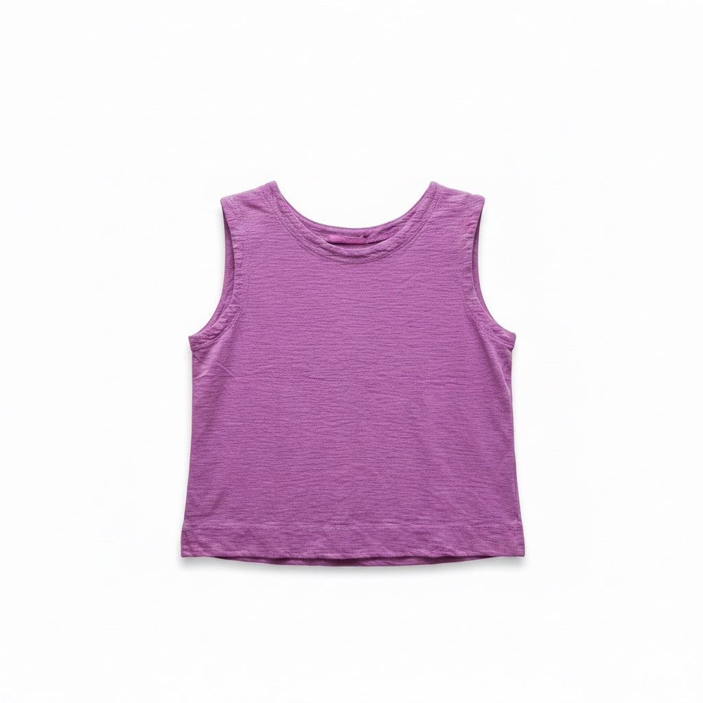 Shell with Wide Facing in Cotton Linen by Cut-Loose