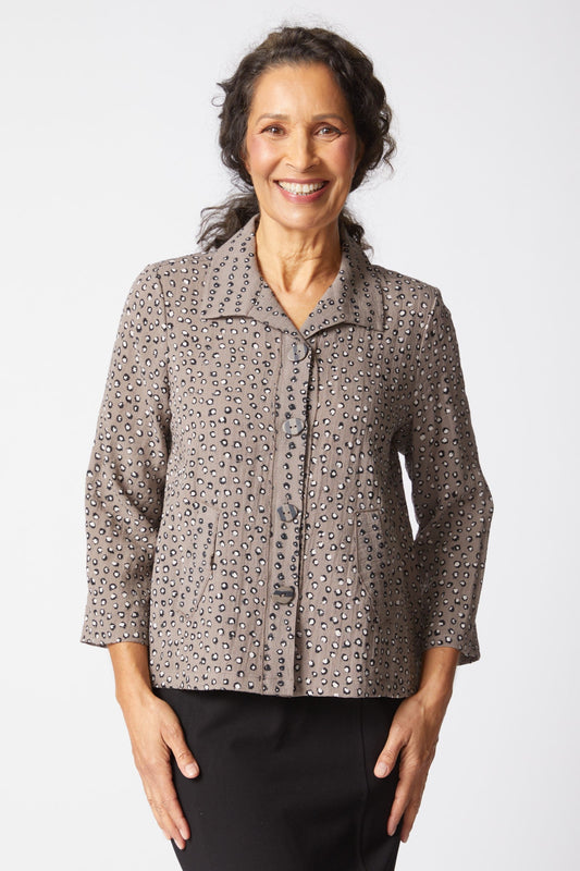 Express Travel Dot Mix Pleat Back Jacket by Habitat