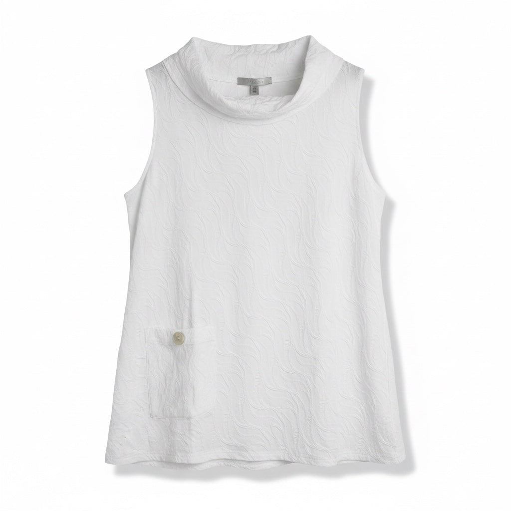 Cascade Cotton Sleeveless Cowl Neck Tee by Habitat